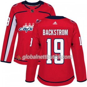 Washington Capitals Hockeydrakt Nicklas Backstrom 19 2017-2018 Rød Adidas Authentic - Dame